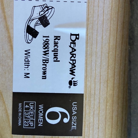 Bearpaw Racquel Brown Slingback Wedge Heel Shoes 6 - Picture 2 of 2